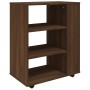 Wardrobe with wheels brown oak plywood 60x35x75cm by vidaXL, Lockers and storage cabinets - Ref: Foro24-815968, Price: 63,31 ...