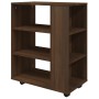 Wardrobe with wheels brown oak plywood 60x35x75cm by vidaXL, Lockers and storage cabinets - Ref: Foro24-815968, Price: 63,31 ...