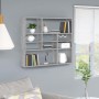 Sonoma gray engineered wood wall shelf 90x16x78 cm by vidaXL, Shelves and shelves - Ref: Foro24-815559, Price: 47,66 €, Disco...