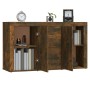 Aparador madera contrachapada color roble ahumado 120x36x69 cm de vidaXL, Aparadores - Ref: Foro24-815492, Precio: 130,91 €, ...