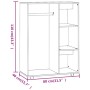 Gray Sonoma plywood wardrobe 80x40x110 cm by vidaXL, Wardrobes - Ref: Foro24-815979, Price: 67,86 €, Discount: %