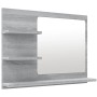 Sonoma gray plywood bathroom mirror 60x10.5x45 cm by vidaXL, bathroom vanities - Ref: Foro24-815661, Price: 37,69 €, Discount: %