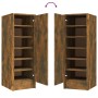 Shoe cabinet made of smoked oak plywood, 32x35x92 cm by vidaXL, Shoe racks and shoe organizers - Ref: Foro24-816017, Price: 6...