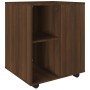 Kleiderschrank mit Rollen aus braunem Eichensperrholz, 60 x 53 x 72 cm von vidaXL, Schließfächer und Lagerschränke - Ref: For...