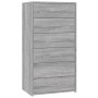 Aparador con 6 cajones contrachapado gris Sonoma 50x34x96 cm de vidaXL, Aparadores - Ref: Foro24-815364, Precio: 89,79 €, Des...