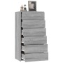 Aparador con 6 cajones contrachapado gris Sonoma 50x34x96 cm de vidaXL, Aparadores - Ref: Foro24-815364, Precio: 89,79 €, Des...