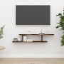 TV-Wandregal aus geräuchertem Eichenholz, 125 x 18 x 23 cm von vidaXL, Regale und Regale - Ref: Foro24-815876, Preis: 30,72 €...