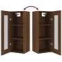 Hängender Wandschrank aus braunem Eichenholz, 34,5 x 34 x 90 cm von vidaXL, Sideboards - Ref: Foro24-817449, Preis: 49,84 €, ...