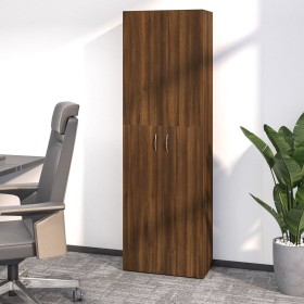 Büroschrank aus braunem Eichensperrholz 60x32x190 cm von vidaXL, Aktenschränke - Ref: Foro24-815281, Preis: 119,99 €, Rabatt: %