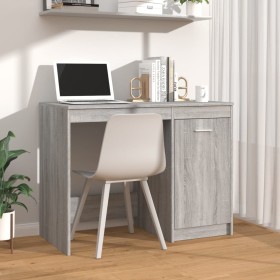 Escritorio de madera contrachapada gris Sonoma 100x50x76 cm de vidaXL, Escritorios - Ref: Foro24-815487, Precio: 75,65 €, Des...