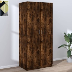 Schrank aus geräuchertem Eichensperrholz, 80 x 52 x 180 cm von vidaXL, Kleiderschränke - Ref: Foro24-815351, Preis: 208,69 €,...