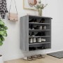 Gray Sonoma plywood shoe rack 60x35x70 cm by vidaXL, Shoe racks and shoe organizers - Ref: Foro24-816015, Price: 57,56 €, Dis...