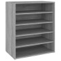 Zapatero de madera contrachapada gris Sonoma 60x35x70 cm de vidaXL, Zapateros y organizadores de calzado - Ref: Foro24-816015...