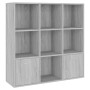 Estantería color gris Sonoma 98x30x98 cm de vidaXL, Librerías y estanterías - Ref: Foro24-815448, Precio: 98,78 €, Descuento: %