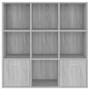 Estantería color gris Sonoma 98x30x98 cm de vidaXL, Librerías y estanterías - Ref: Foro24-815448, Precio: 98,78 €, Descuento: %