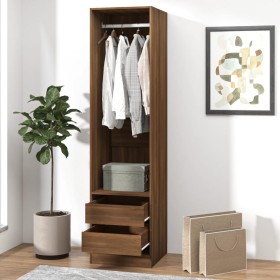 Cabinet with oak veneer brown drawers 50x50x200 cm by vidaXL, Wardrobes - Ref: Foro24-815350, Price: 123,99 €, Discount: %