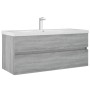 Mueble de lavabo madera de ingeniería gris Sonoma 100x38,5x45cm de vidaXL, Muebles de baño - Ref: Foro24-815658, Precio: 70,1...