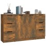 Sideboards 3 pieces smoked oak plywood by vidaXL, Sideboards - Ref: Foro24-3115841, Price: 134,75 €, Discount: %