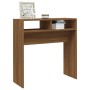 Mesa consola madera contrachapada roble marrón 78x30x80 cm de vidaXL, Mesas auxiliares - Ref: Foro24-815938, Precio: 35,16 €,...