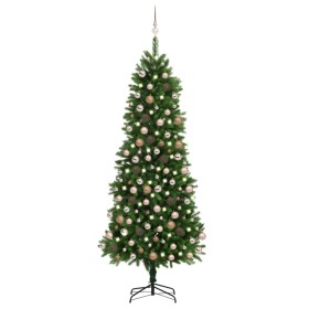 Árbol de Navidad artificial con luces y bolas verde 240 cm de vidaXL, Arboles de navidad - Ref: Foro24-3077643, Precio: 286,9...