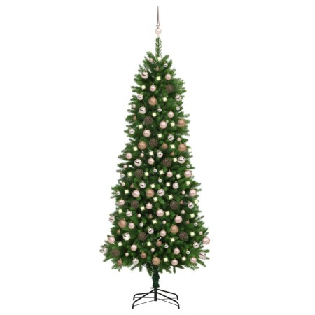 Künstlicher Weihnachtsbaum mit Lichtern und Kugeln grün 240 cm von vidaXL, Weihnachtsbäume - Ref: Foro24-3077643, Preis: 286,...