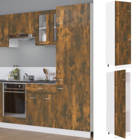 Smoked oak wood refrigerator cabinet 60x57x207 cm by vidaXL, Kitchen cabinets - Ref: Foro24-815600, Price: 147,37 €, Discount: %