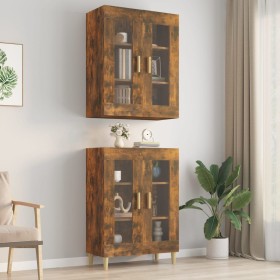 Smoked oak wall hanging cabinet 69.5x34x90 cm by vidaXL, Sideboards - Ref: Foro24-817387, Price: 90,30 €, Discount: %