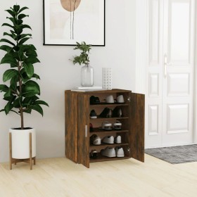 Shoe cabinet made of smoked oak plywood, 60x35x70 cm by vidaXL, Shoe racks and shoe organizers - Ref: Foro24-816008, Price: 8...