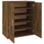 Mueble zapatero madera contrachapada roble ahumado 60x35x70 cm de vidaXL, Zapateros y organizadores de calzado - Ref: Foro24-...