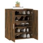 Shoe cabinet made of smoked oak plywood, 60x35x70 cm by vidaXL, Shoe racks and shoe organizers - Ref: Foro24-816008, Price: 8...