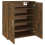 Shoe cabinet made of smoked oak plywood, 60x35x70 cm by vidaXL, Shoe racks and shoe organizers - Ref: Foro24-816008, Price: 8...