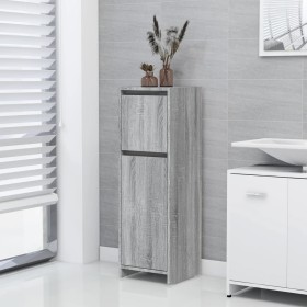 Armario de baño madera contrachapada gris Sonoma 30x30x95 cm de vidaXL, Muebles de baño - Ref: Foro24-815553, Precio: 47,52 €...