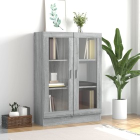 Vitrina madera contrachapada gris Sonoma 82,5x30,5x115 cm de vidaXL, Librerías y estanterías - Ref: Foro24-815619, Precio: 91...