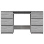 Escritorio de madera contrachapada gris Sonoma 140x50x77 cm de vidaXL, Escritorios - Ref: Foro24-815439, Precio: 160,17 €, De...