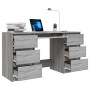 Sonoma gray plywood desk 140x50x77 cm by vidaXL, Desks - Ref: Foro24-815439, Price: 169,13 €, Discount: %