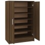 Schuhschrank aus braunem Eichensperrholz, 60 x 35 x 92 cm von vidaXL, Schuhregale und Schuhorganisatoren - Ref: Foro24-816013...