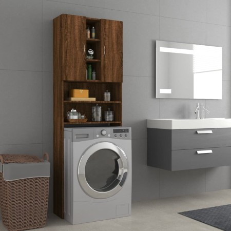 Oak brown washing machine cabinet 64x25.5x190 cm by vidaXL, Accessories for washing machines and dryers - Ref: Foro24-815959,...