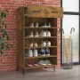 Schuhschrank aus geräuchertem Eichensperrholz, 60 x 35 x 105 cm von vidaXL, Schuhregale und Schuhorganisatoren - Ref: Foro24-...