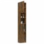 Armario baño madera contrachapada roble ahumado 32x25,5x190 cm de vidaXL, Muebles de baño - Ref: Foro24-815537, Precio: 74,74...