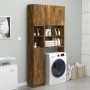 Smoked oak plywood bathroom cabinet 32x25.5x190 cm by vidaXL, Bathroom furniture - Ref: Foro24-815537, Price: 74,74 €, Discou...