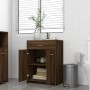 Armario baño madera contrachapada roble marrón 60x33x80 cm de vidaXL, Muebles de baño - Ref: Foro24-815665, Precio: 61,70 €, ...