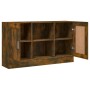 Aparador madera contrachapada color roble ahumado 120x30,5x70cm de vidaXL, Aparadores - Ref: Foro24-815624, Precio: 84,23 €, ...