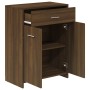 Armario baño madera contrachapada roble marrón 60x33x80 cm de vidaXL, Muebles de baño - Ref: Foro24-815665, Precio: 72,99 €, ...