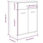 Brown oak plywood bathroom cabinet 60x33x80 cm by vidaXL, Bathroom furniture - Ref: Foro24-815665, Price: 63,66 €, Discount: %