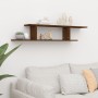 Brown oak wood TV wall shelf 125x18x23 cm by vidaXL, Shelves and shelves - Ref: Foro24-815878, Price: 28,92 €, Discount: %