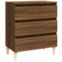 Aparador de madera contrachapada roble marrón 60x35x69 cm de vidaXL, Aparadores - Ref: Foro24-815806, Precio: 79,99 €, Descue...