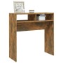 Mesa consola madera contrachapada roble ahumado 78x30x80 cm de vidaXL, Mesas auxiliares - Ref: Foro24-815936, Precio: 32,82 €...