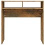 Mesa consola madera contrachapada roble ahumado 78x30x80 cm de vidaXL, Mesas auxiliares - Ref: Foro24-815936, Precio: 32,82 €...