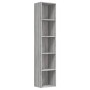 Sonoma gray plywood shelving 40x30x189 cm by vidaXL, Bookcases and shelves - Ref: Foro24-815436, Price: 56,39 €, Discount: %