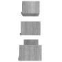 Estantes de pared 3 unidades madera de ingeniería gris Sonoma de vidaXL, Estantes y estanterías - Ref: Foro24-815262, Precio:...